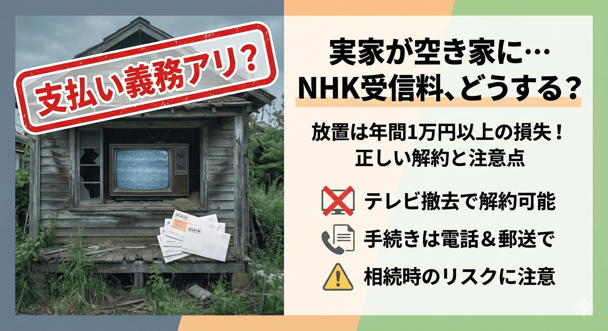 空き家NHK受信料
